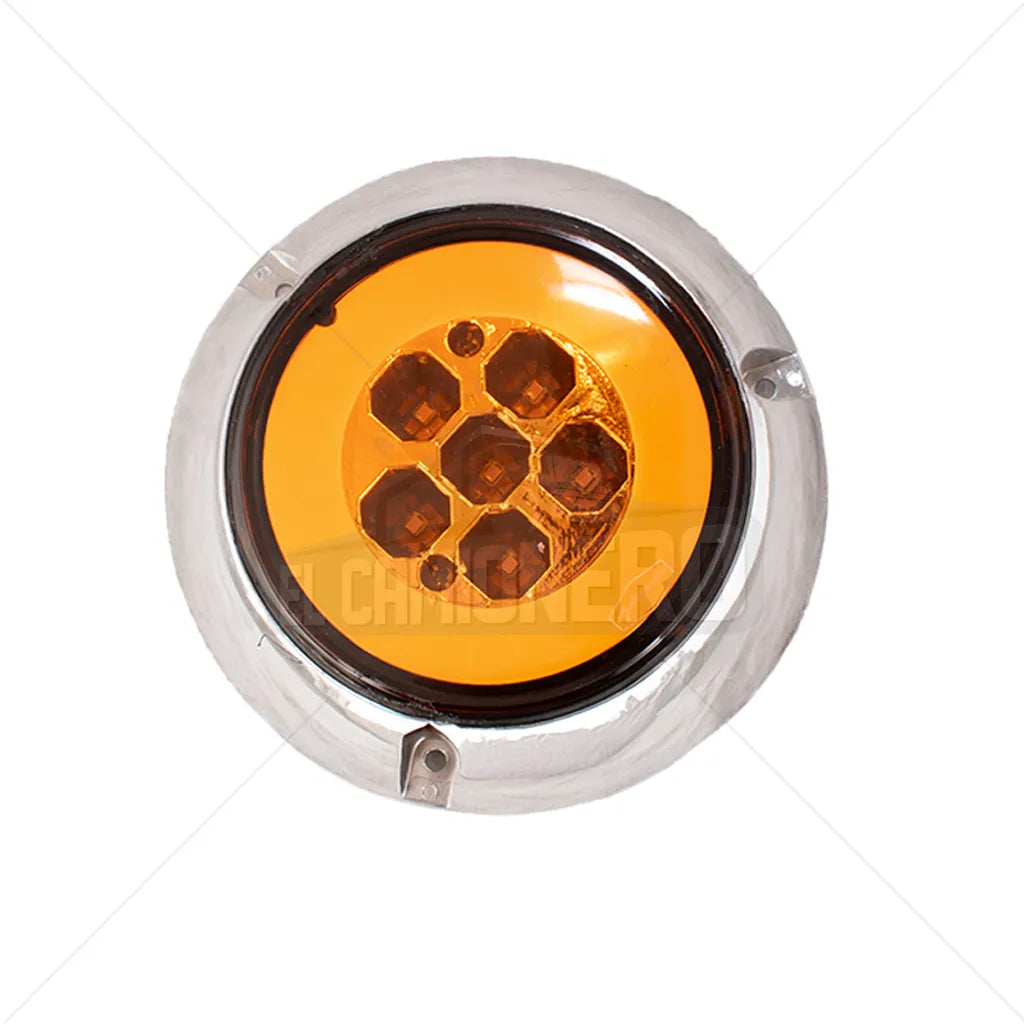 Lampara led de 4" roja halo con aro cromado plástico de sobreponer Multipartes 004LH232-1