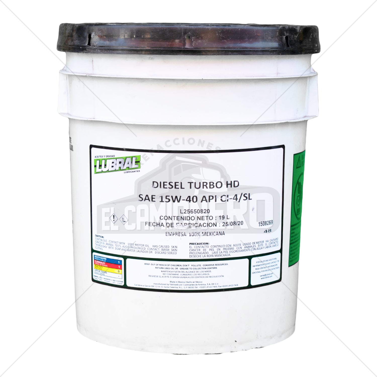 Aceite Diesel SAE 15W-40 API CI-4/SL Lubral 1508269