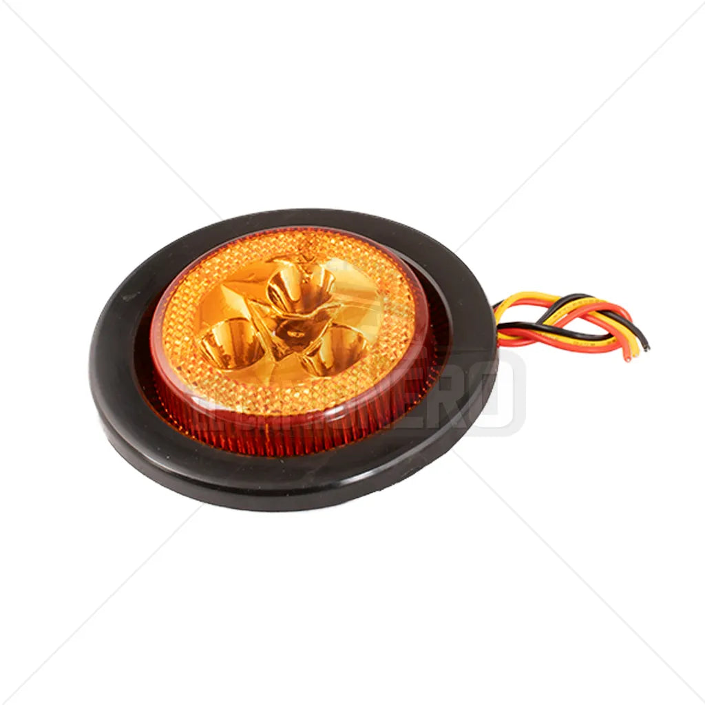 Lampara led ámbar de 2.1/2" encauchada multivoltaje Multipartes  008L153-1/MV