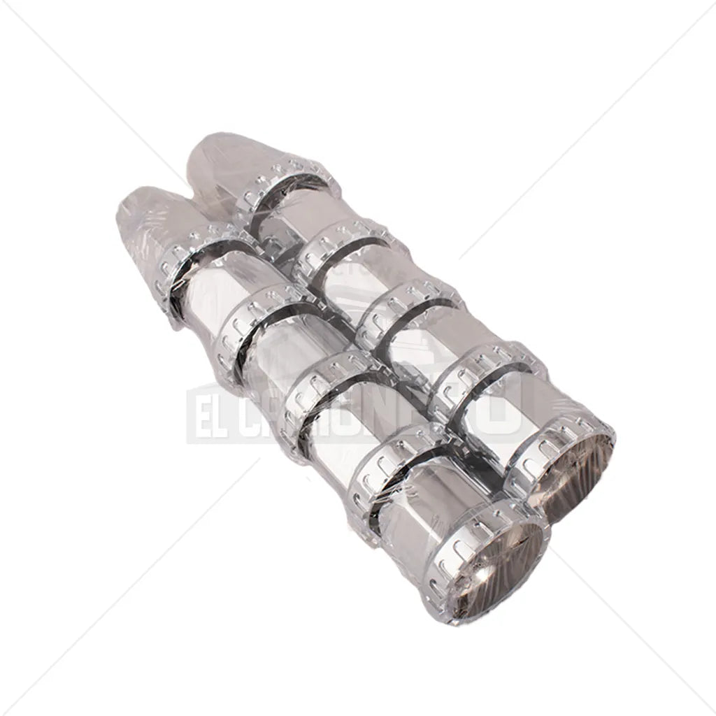 Tapa perno liso a presión cromado plástico (jx10) para 33mm Multipartes  017-022-LP