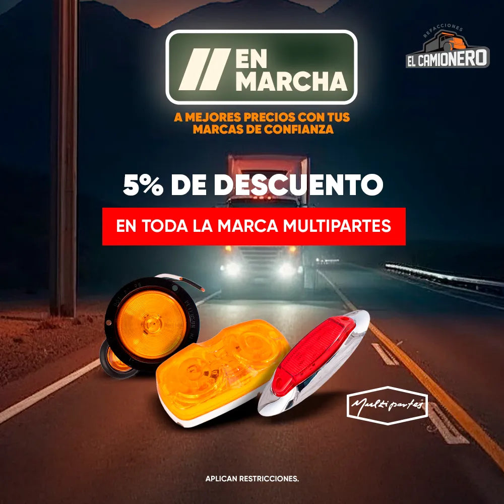 Plafones, luces y faros para camión con 5% de descuento