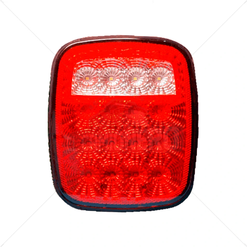 Lampara stop led rojo con luz de reversa cristal multivoltaje Multipartes  004L079/MV