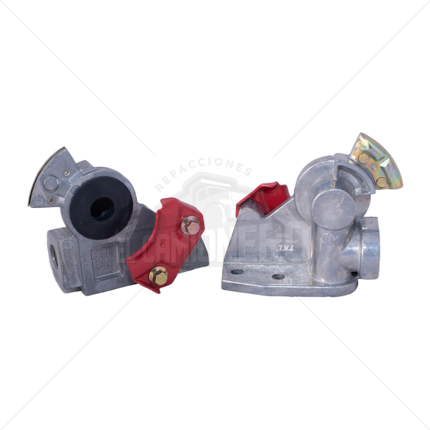 Manita de acople atornillable roja emergencia TKL TKL12138