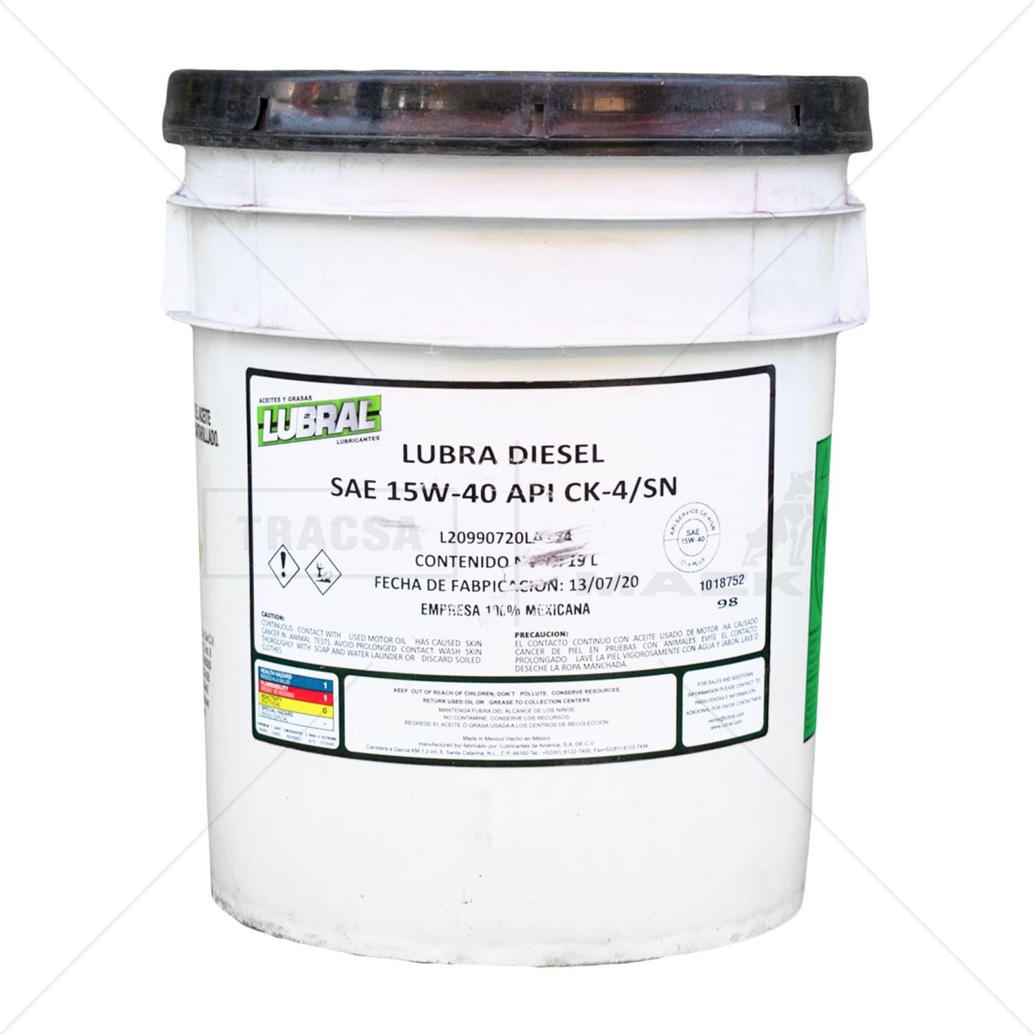 Aceite Diesel SAE 15W-40 API CK-4/SN Lubral 1018752